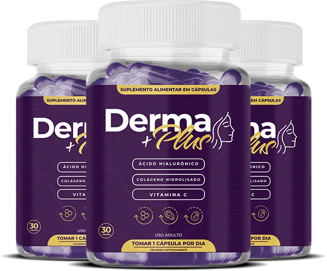 Frascos Derma Plus, suplemento alimentar em cápsulas
